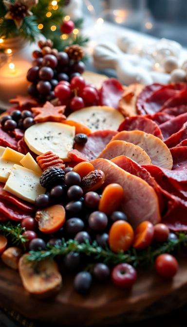 charcuterie on a wood board