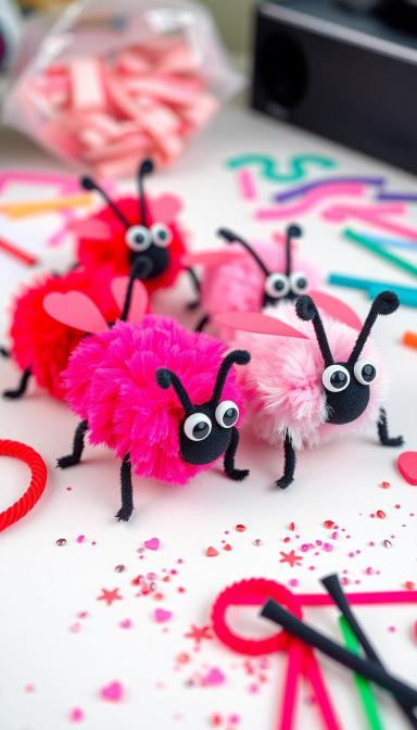 Love bug poms