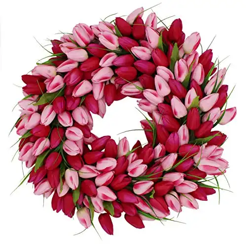 The Wreath Depot Pink Medley Tulip Wreath