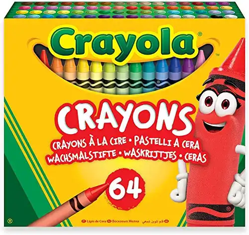 64-Pack Crayons with Sharpener