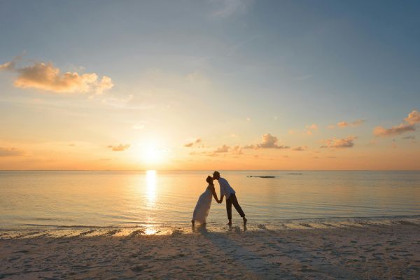 Bride and Groom on the beach