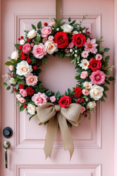 burlap bow wreath