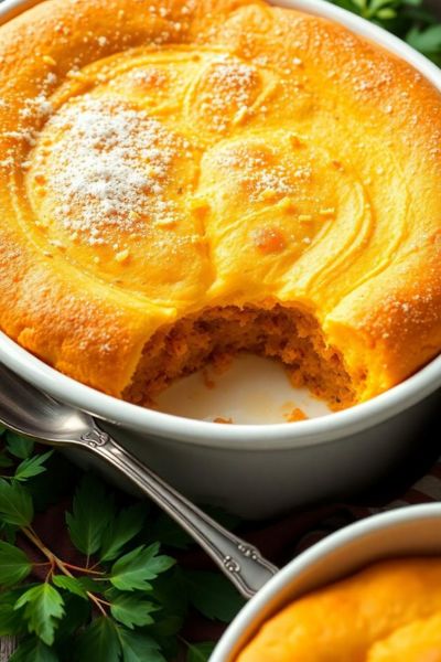 carrot souffle in dish