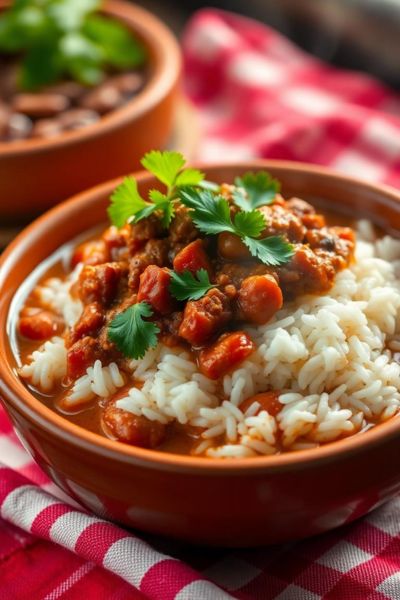 chili over rice