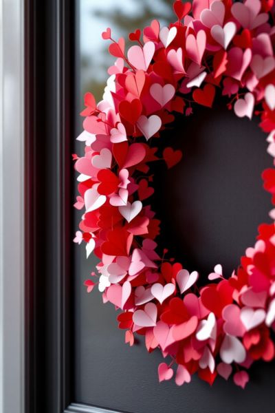 paper heart wreath