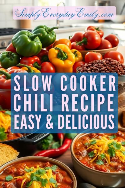 slow cooker chili recipe pin