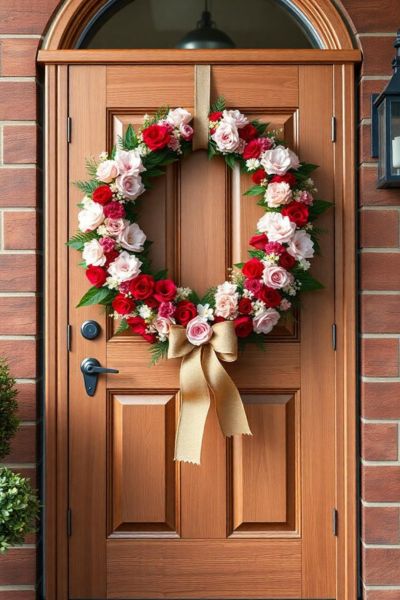 valentines porch wood door