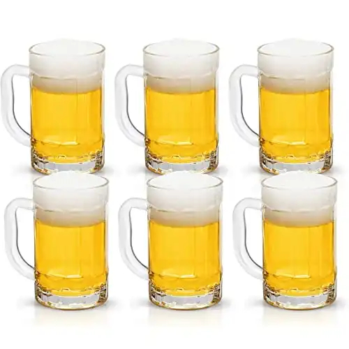 COKTIK 6 Pack Heavy Large Beer Glasses