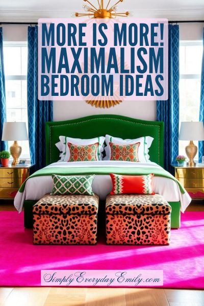 Maximalist Bedroom Pinterest Pin