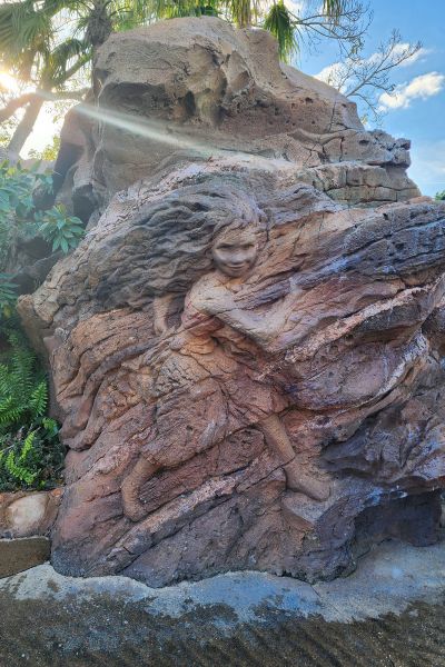 Moana Journey of Water carved in stone