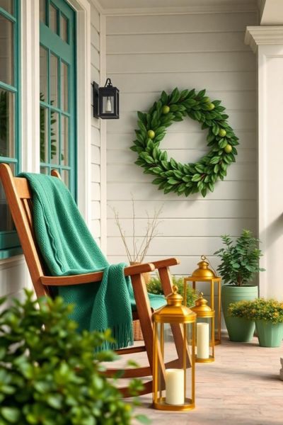 front porch with rocking chair