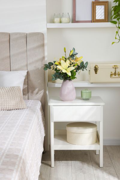 clutter free nightstand