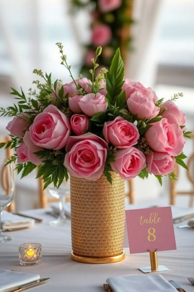 beach wedding centerpiece