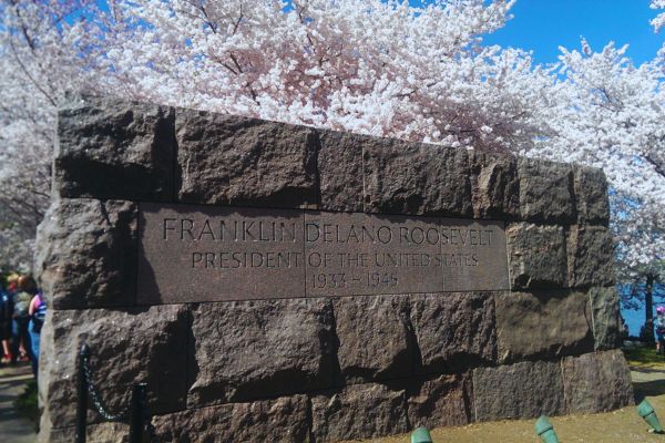 FDR Memorial with Cherry Blossoms