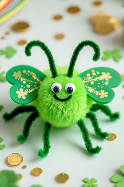 green and gold luck bug