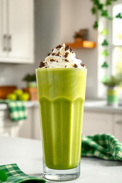 green smoothie with chocolate