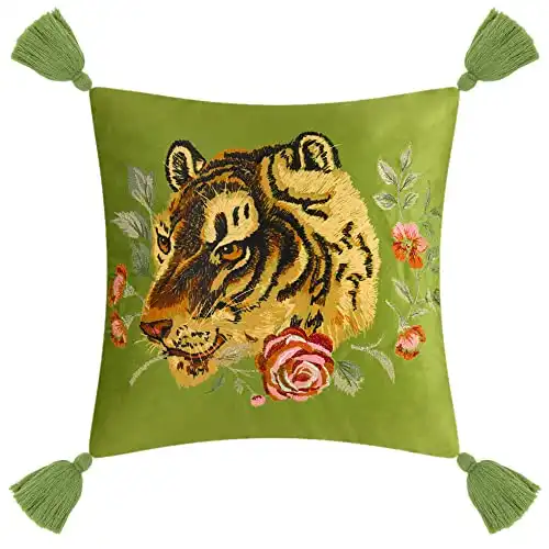 JWH Tiger Velvet Pillow Cover